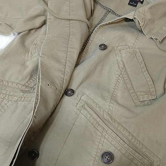 Dalia Collection Tan/Safari Hooded Jacket sz S - Picture 9 of 14